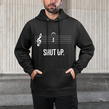 Funny Music Shut Up Quarter Rest And Fermata Colorfast Hoodie