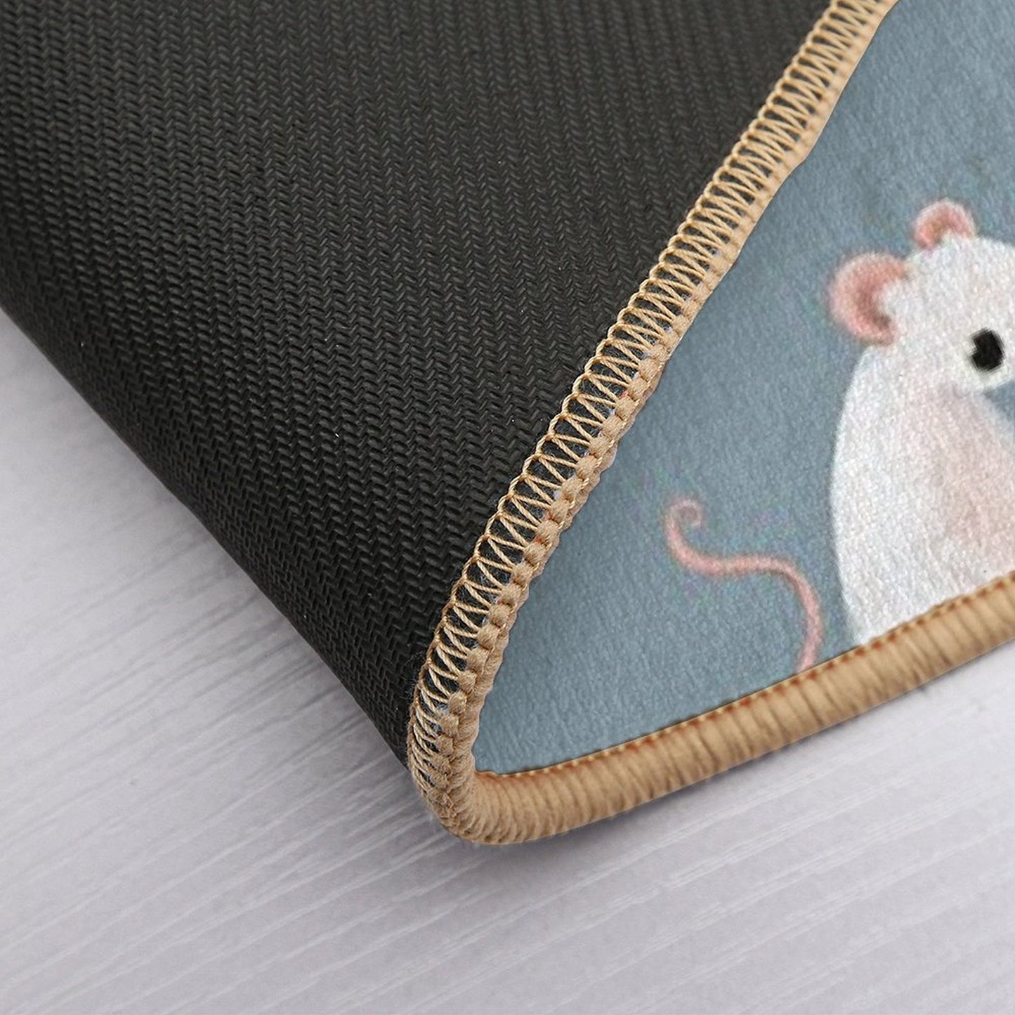 Cute Little White Mouse  Versatile Bath Mat