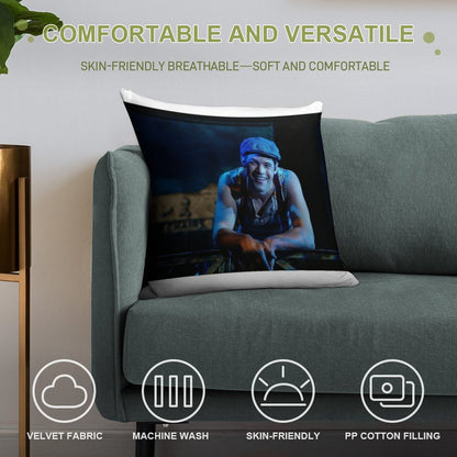 Jeremy Jordan Newsies Poster2 Soft Washable Throw Pillow