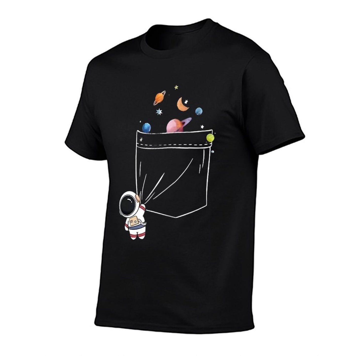 Cartoon Astronaut Pocket Galaxy Astronaut Galaxy Spaceman  Versatile T-Shirt