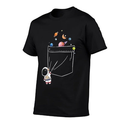 Cartoon Astronaut Pocket Galaxy Astronaut Galaxy Spaceman  Versatile T-Shirt