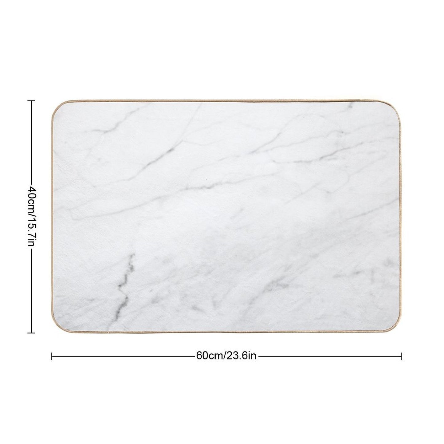 White Marble Durable Bath Mat