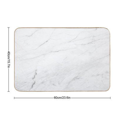 White Marble Durable Bath Mat
