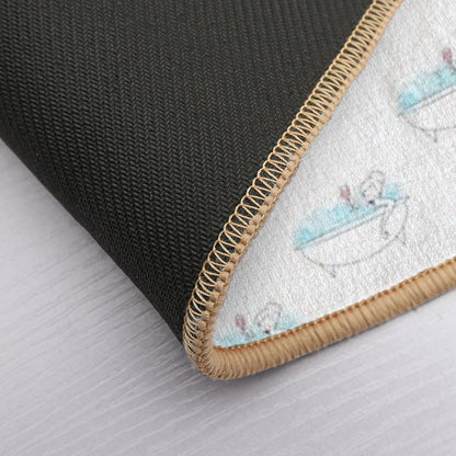 Bath Time And A Glass of Wine  Dirt-Trapping Bath Mat