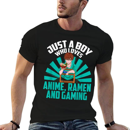 Just A Boy Who Loves Anime Ramen And Gaming Japanese Anime  Affordable Price T-Shirt