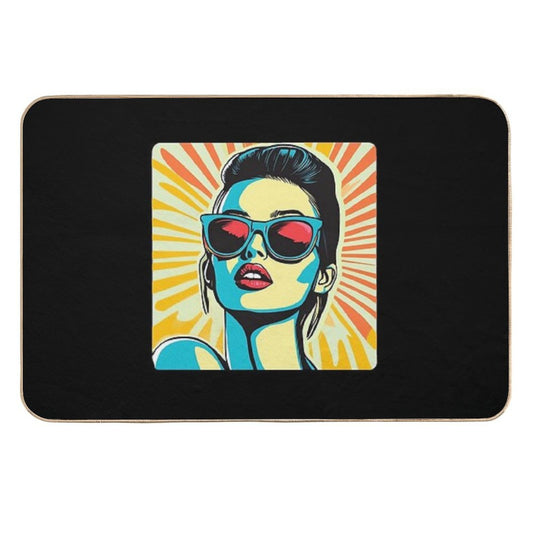 Retro Pop Art Extravaganza A Nostalgic Tribute  Versatile Bath Mat