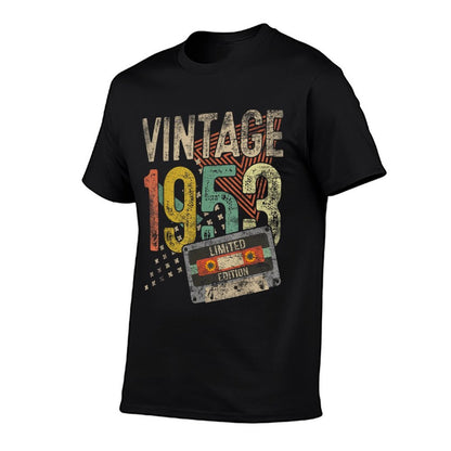 Vintage 1953 72nd Birthday Gifts For Men Women 72 Year Old  Summer-ready Fabric T-Shirt