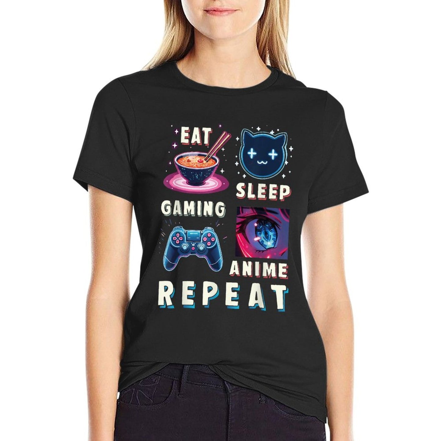 Anime Japanese Funny Graphics Kawaii Anime Gifts  Stretchy T-Shirt