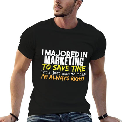 Marketing Major Gift for Back to School Gift  Wrinkle-resistant T-Shirt