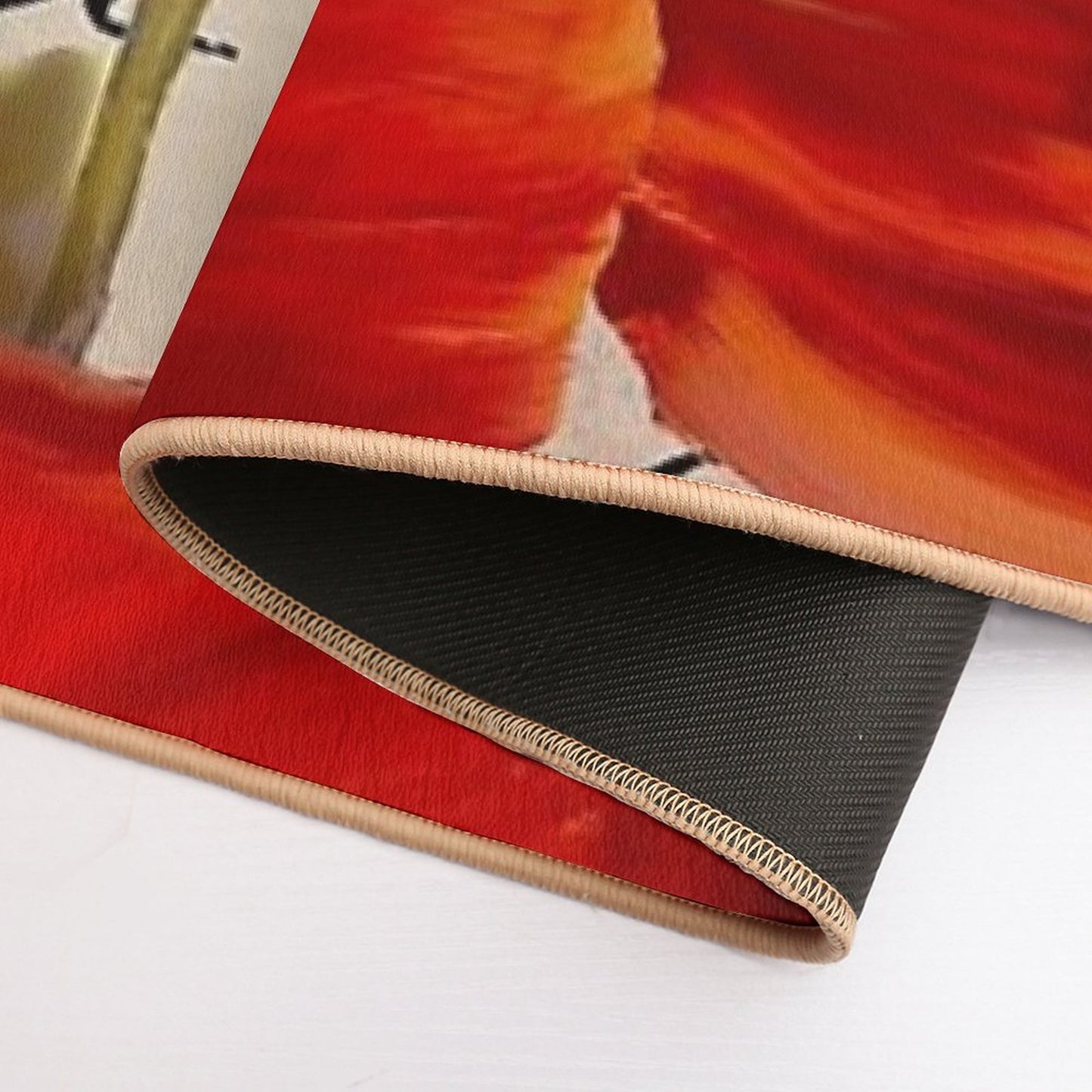 Coquelicots Rouge I  Repositionable Bath Mat