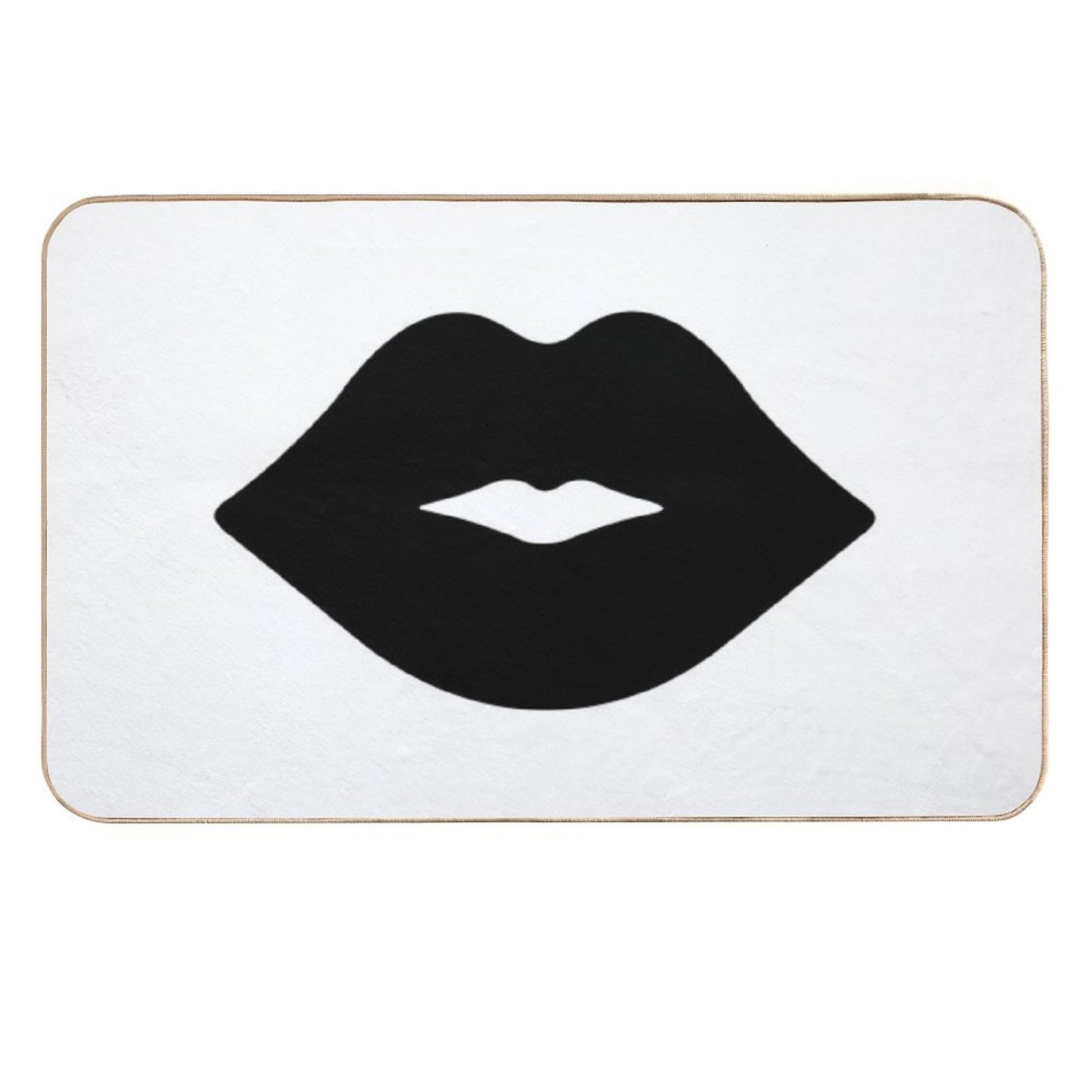 Black Lips, Black Kiss  Pet-Safe Bath Mat