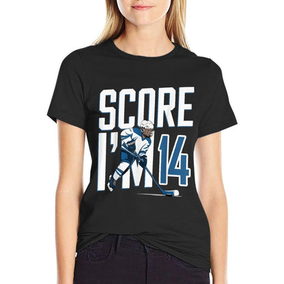 Fourteen 14 Years Old Ice Hockey for 14th Birthday  Fade-proof Color T-Shirt