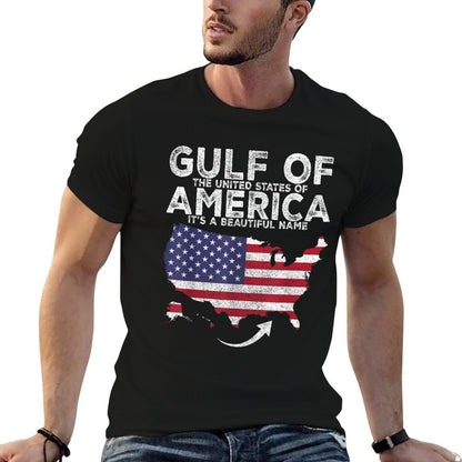 Vintage Gulf of US America It&#39;s A Beautiful Name Relaxed-fit T-Shirt