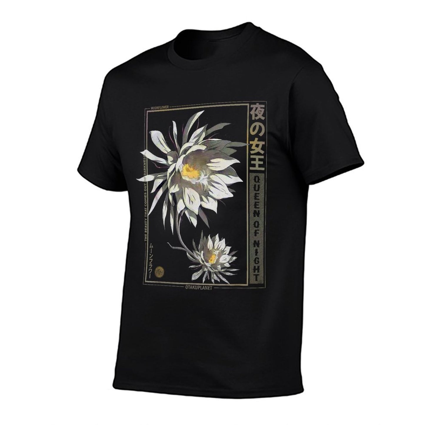 Anime Moon Flower in Japanese Vaporwave Anime Floral Clothes  Versatile T-Shirt