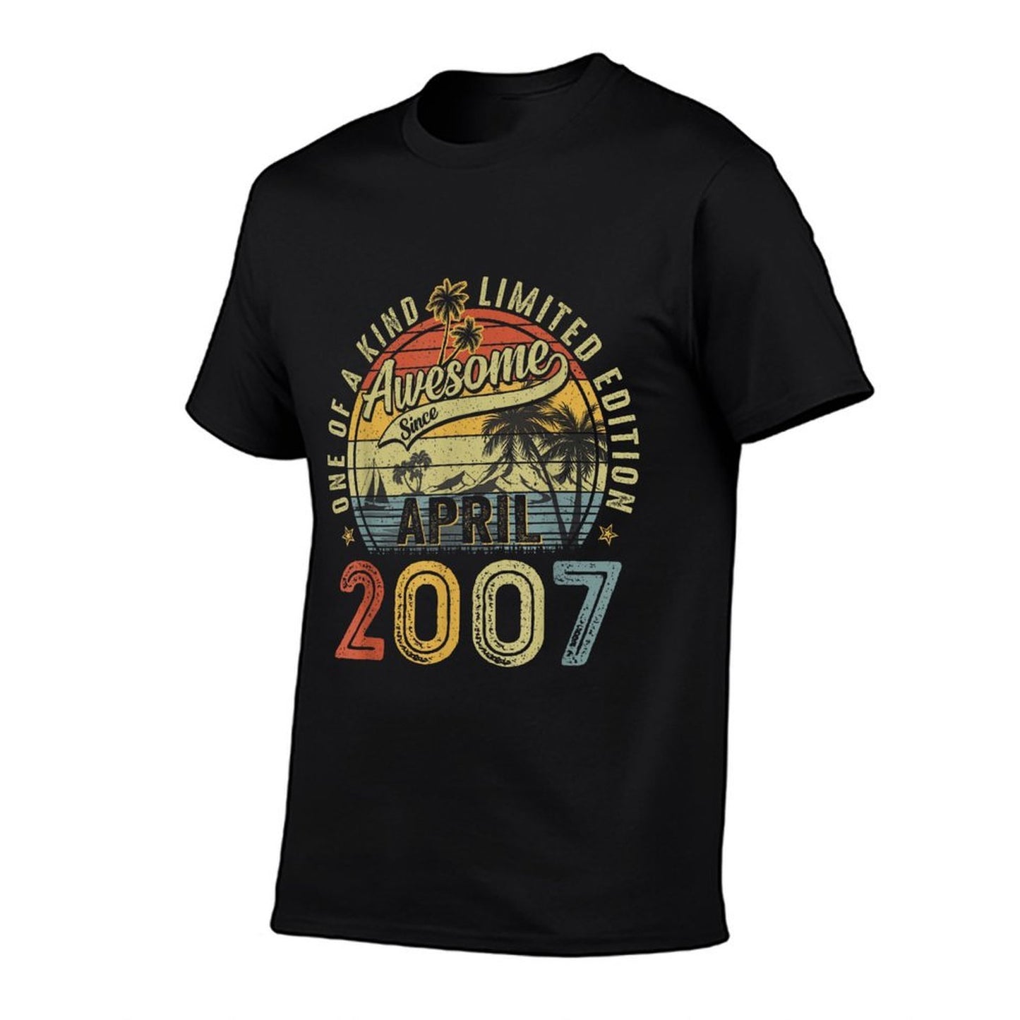 Awesome Since April 2007 Vintage Boys Girls 18th Birthday  Breathable T-Shirt