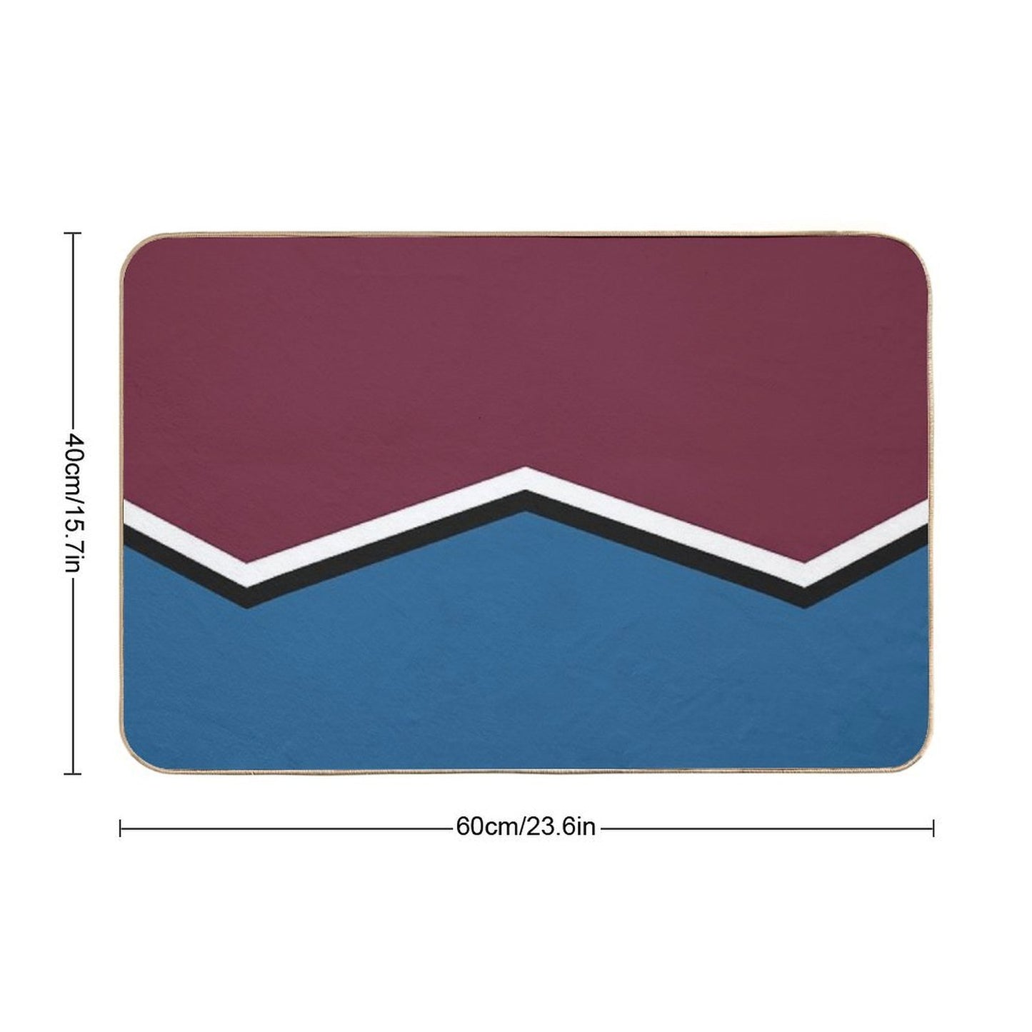 Colorado Avalanche Retro Stripes  Slip-Resistant Bath Mat