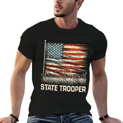 American USA Law Enforcement State Trooper  Quick-drying T-Shirt