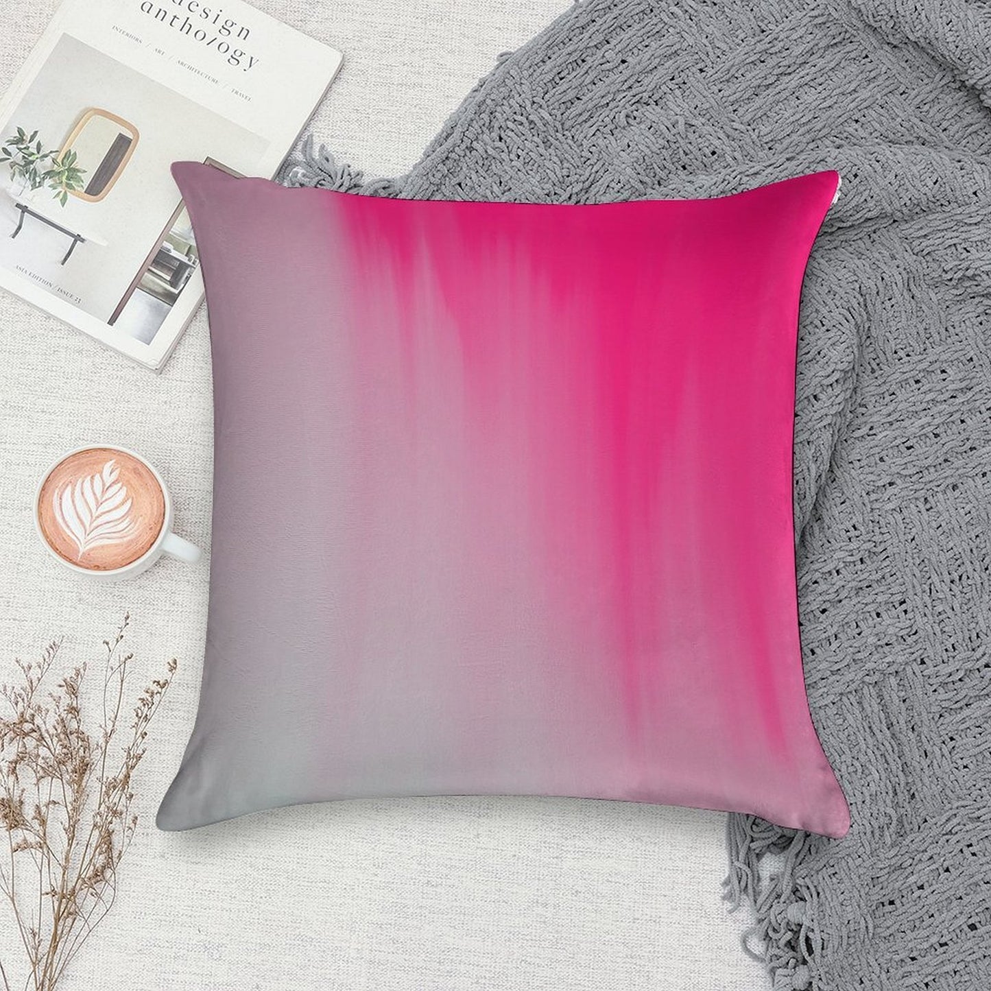 SIN Soft Short Plush Fabric Throw Pillow