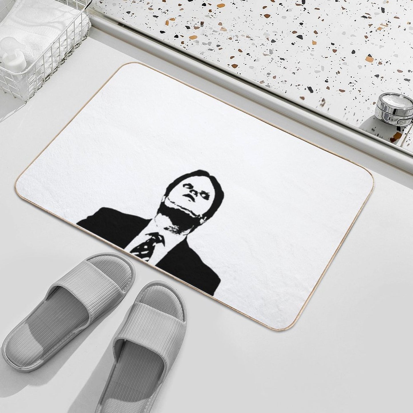Dwight CPR Dummy Mask Face Hello Clarice  Easy To Clean Bath Mat