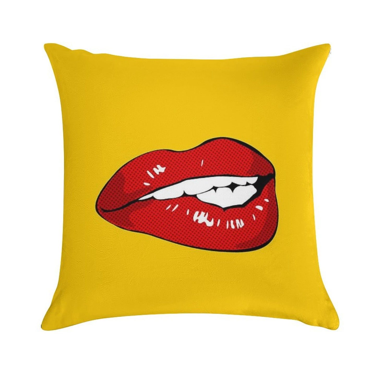 Sexy Biting Lips Throw Pillow Face Mask Soft Easy Maintenance Throw Pillow