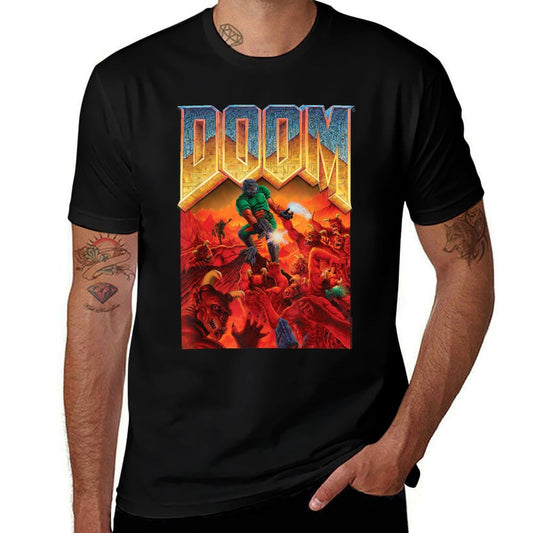 DOOM 1993 Video Game Cover Art Odor-resistant T-Shirt