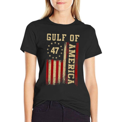 Gulf of Merica Retro Vintage USA Flag Mens Women Classic T-Shirt