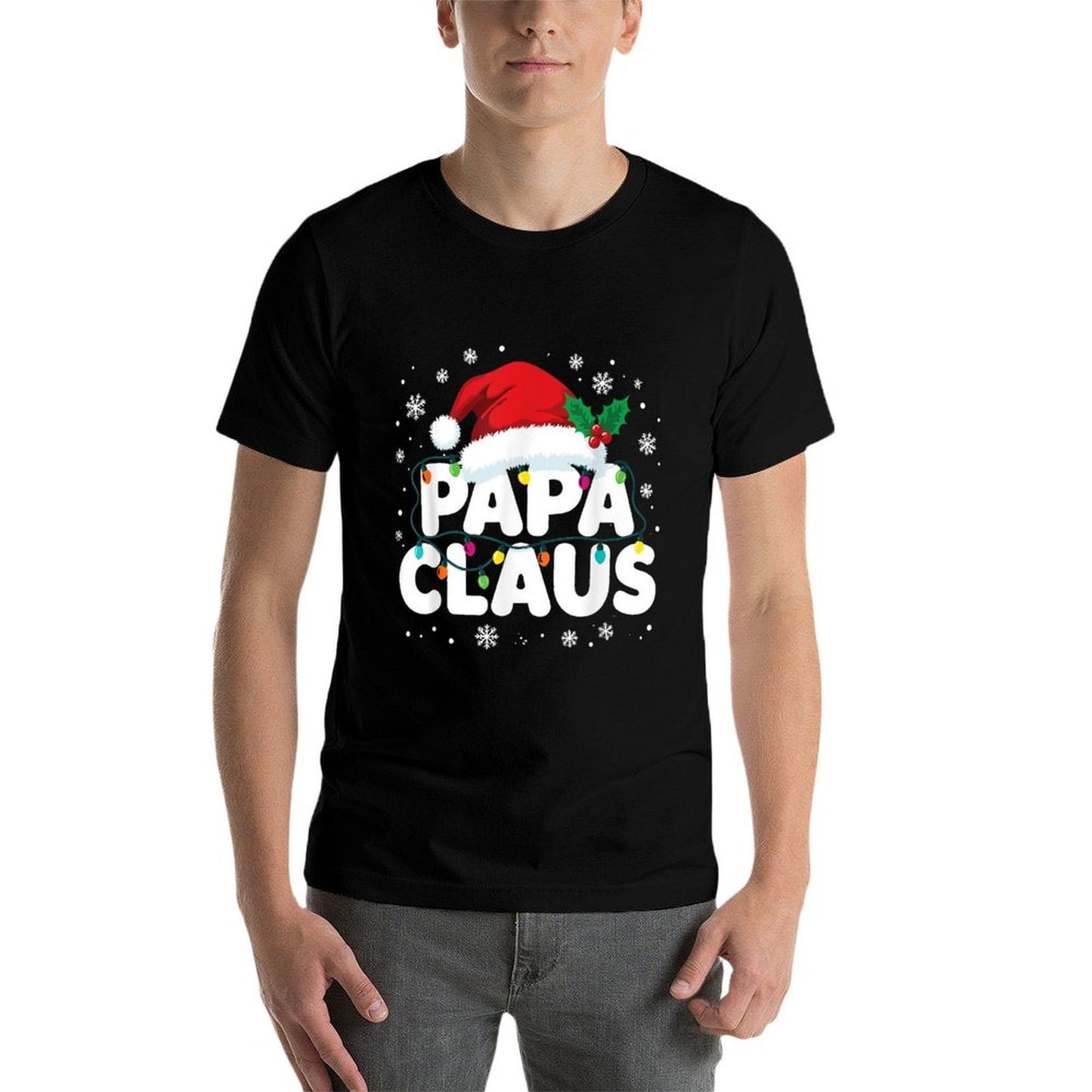 Papa Claus Matching Family Christmas Pajamas  Durable T-Shirt