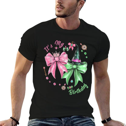 It's My Birthday Witch Pink And Green Birthday Girl  Stretchy T-Shirt