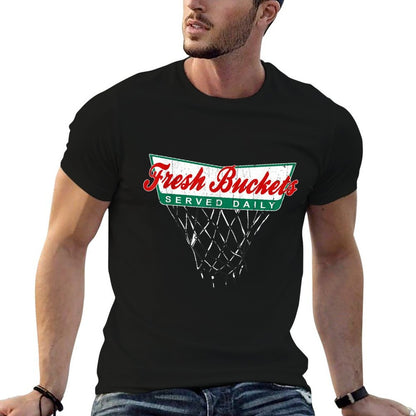 Basketball Player Fresh Buckets Served Daily Bball  Slim-fit Cut T-Shirt