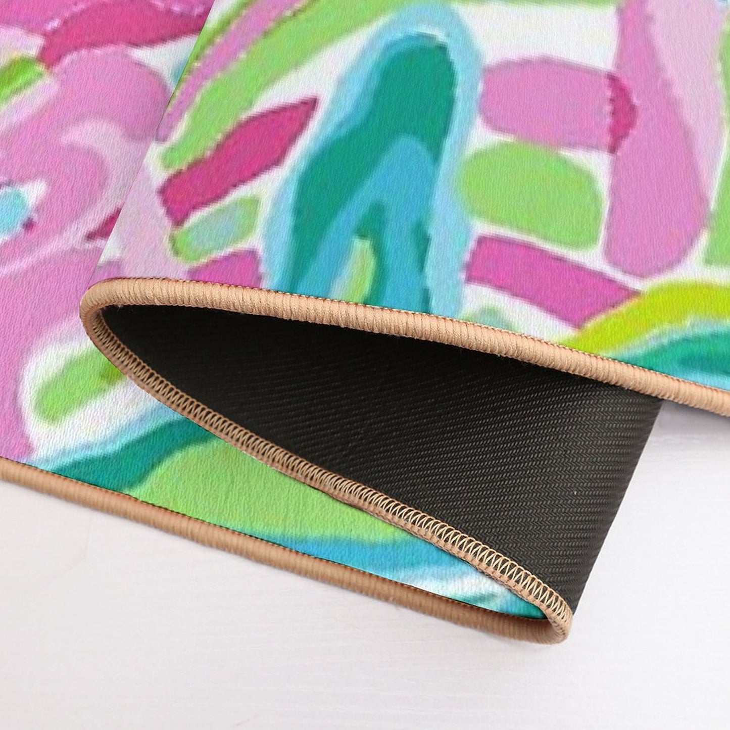 Water Floral  Slip-Resistant Bath Mat