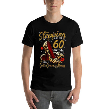 High Heels Stepping Into My 60th Birthday 60 And Fabulous  Tagless Design T-Shirt