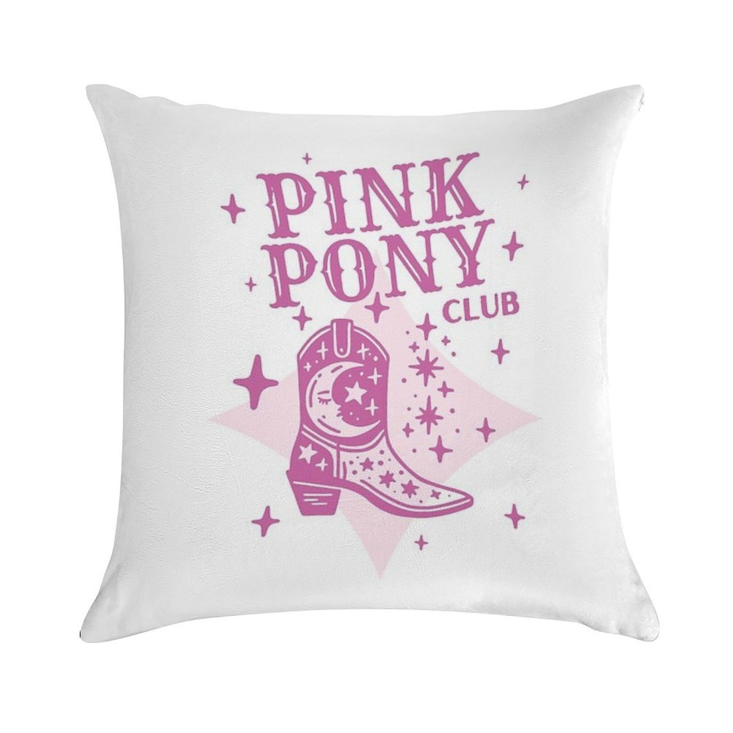 Pink Pony Club Soft Easy Maintenance Throw Pillow
