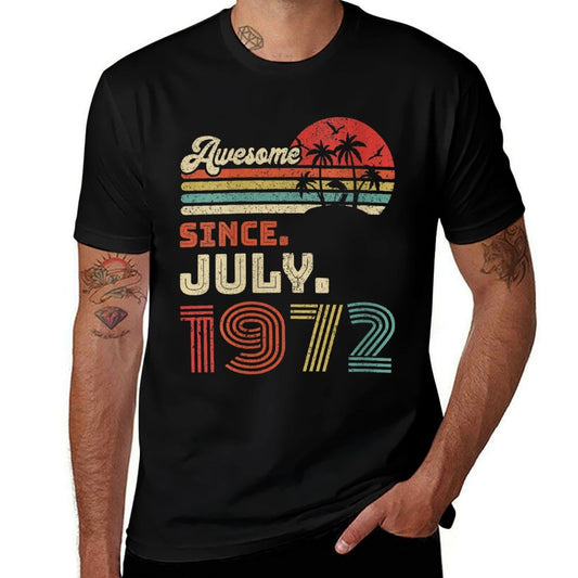 Womens 50 Year Old Awesome Since July 1972 50th Birthday  Vintage-inspired T-Shirt