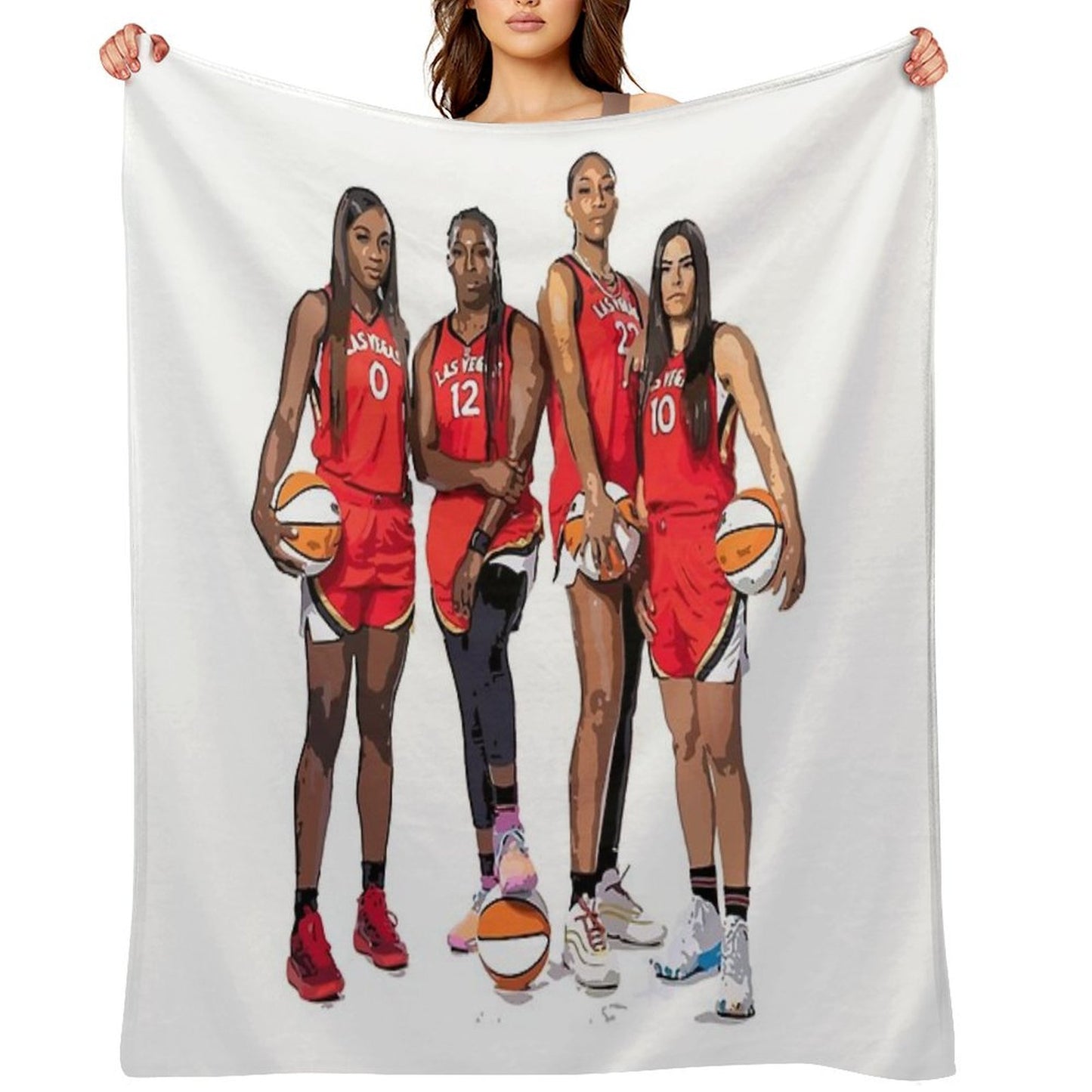 Las Vegas Aces Machine-washable Throw Blanket