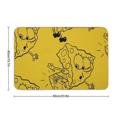 Spongebob Ripped Pants  Spongebob Themed  @HeckinFarOut  Dirt-Trapping Bath Mat