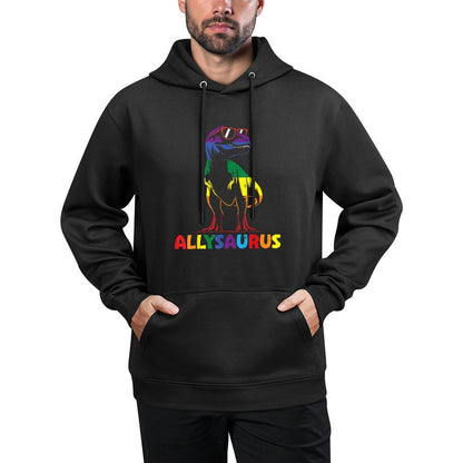 Gay Pride Month Allysaurus Dino Trex LGBTQ Ally Boys Kids Versatile Streetwear Hoodie