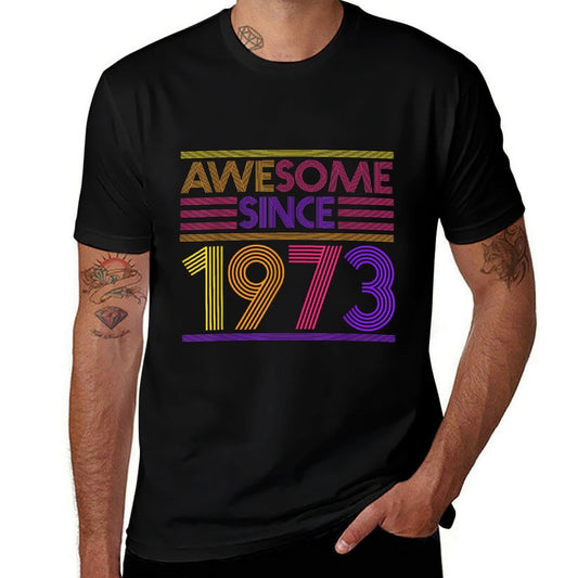 50th Birthday Gifts - Awesome Since 1973  Summer-ready Fabric T-Shirt