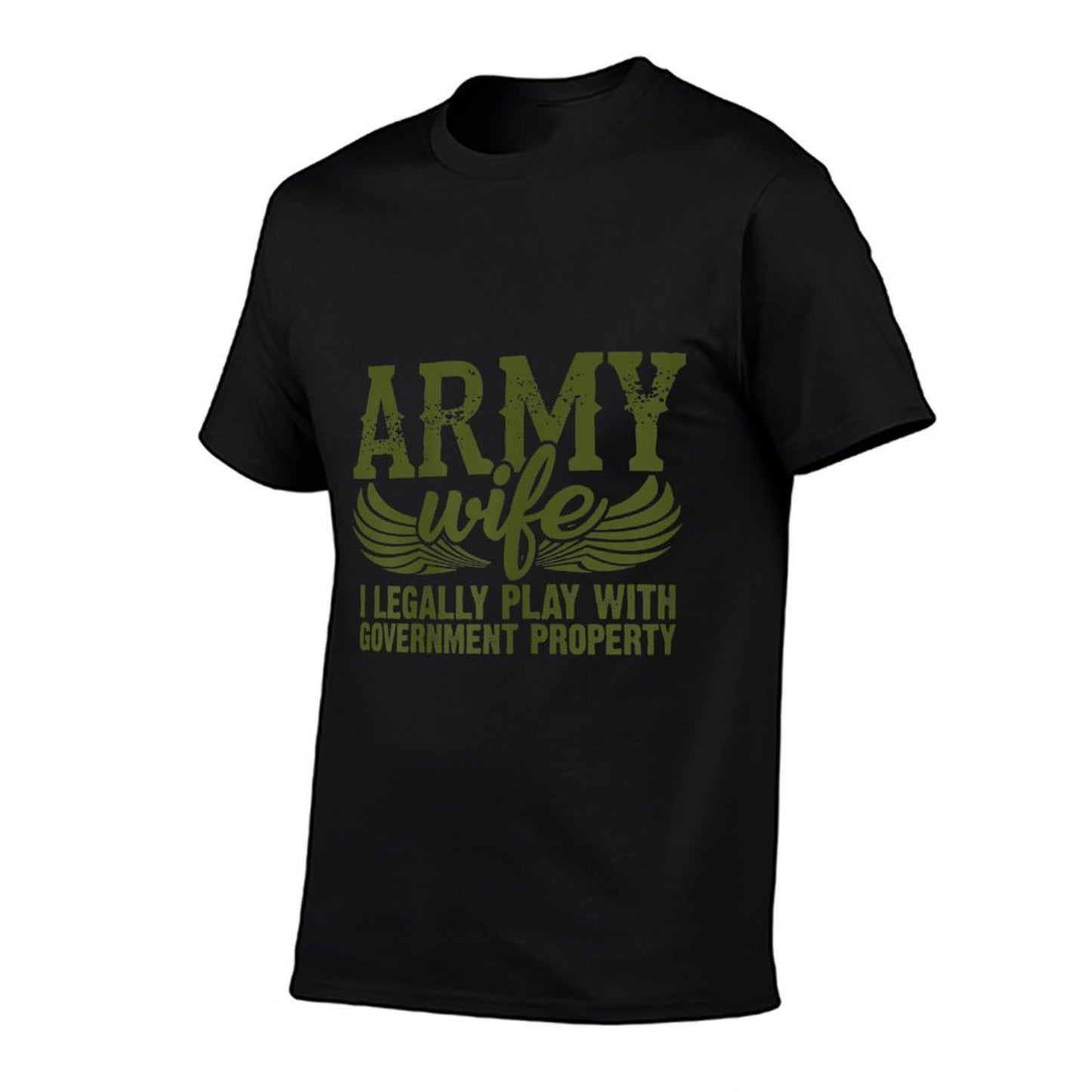 Army Veteran Wife Pink Army Wife  Oversized Silhouette T-Shirt