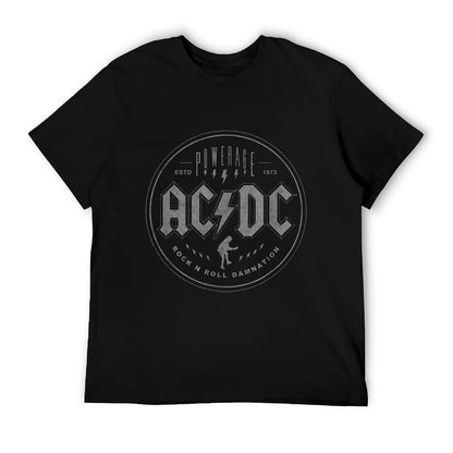 ACDC Rock Music Band Rock N Roll Damnation Cotton T-Shirt