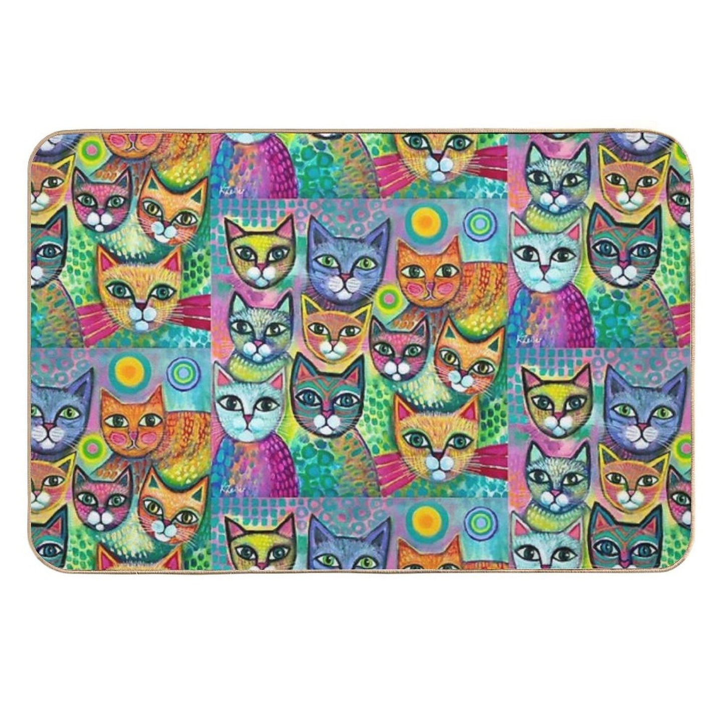 Happy Cats  Repositionable Bath Mat