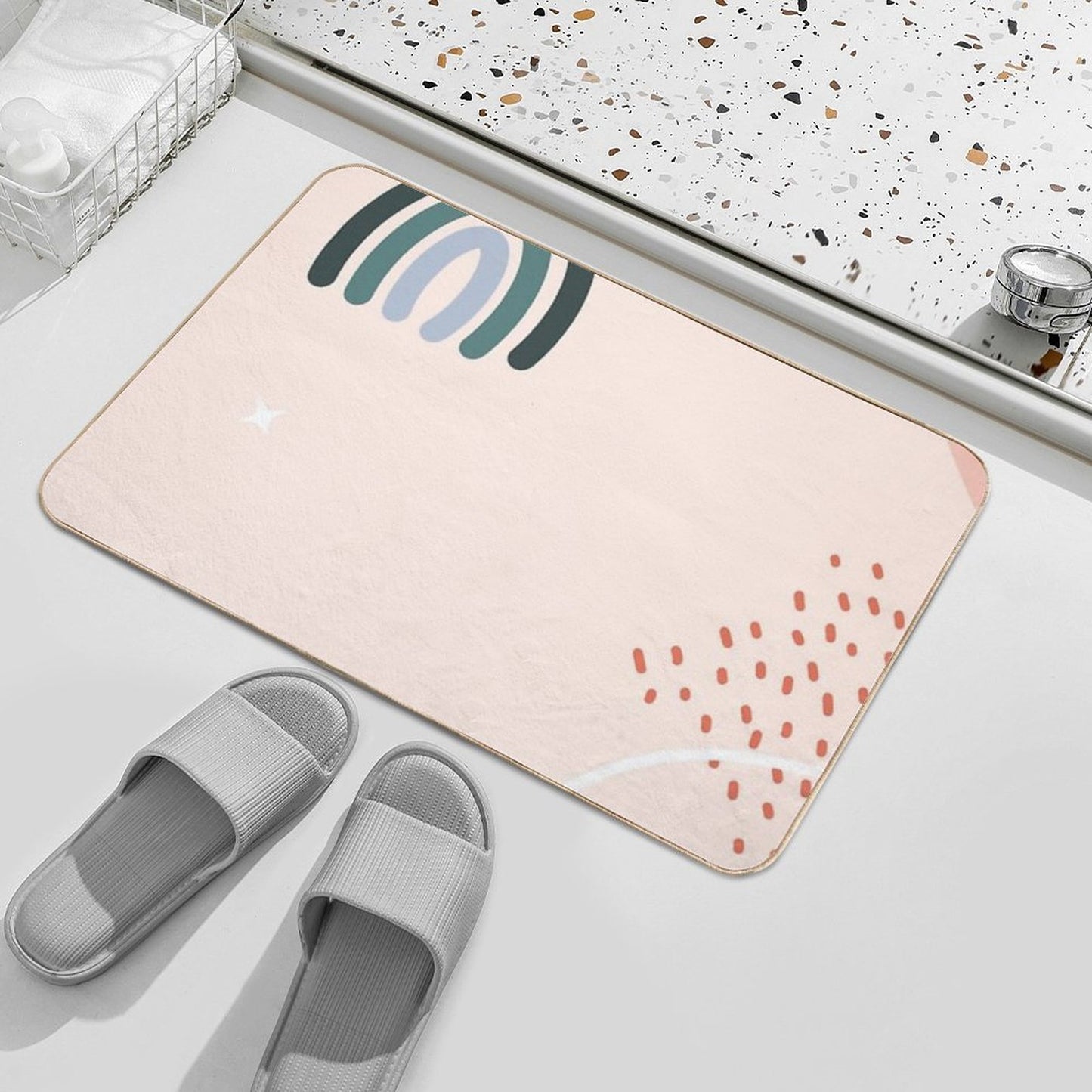 AbstractRETRO  Easy To Clean Bath Mat