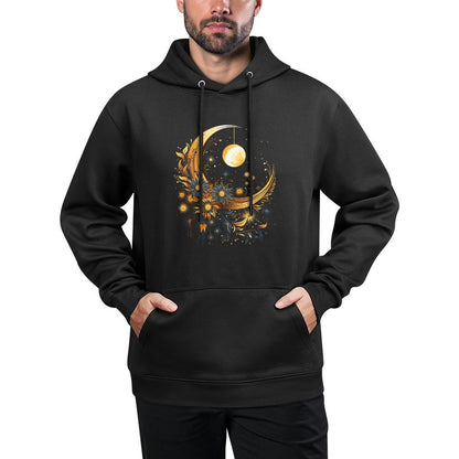 Mystic Sun And Moon Woman Mystical Flowers Aesthetic Breathable Fabric Hoodie