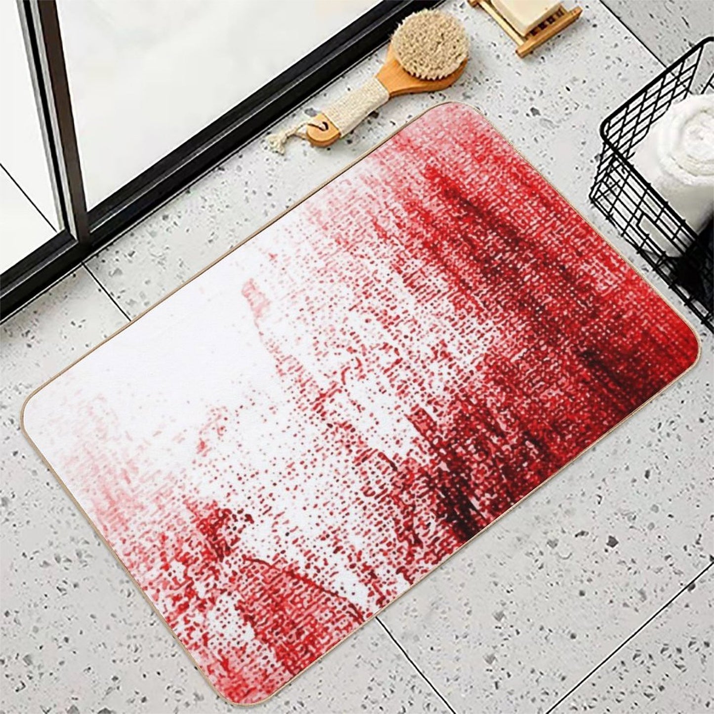 Abstract Bloody Pattern  Anti-Trip Bath Mat