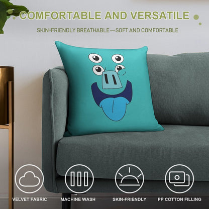 Kipo - Pig Face Soft Easy Maintenance Throw Pillow