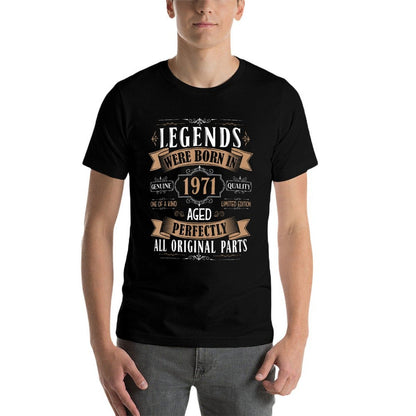 Legends Born In 1971 54th Birthday 54 Years Old Bday Men  Soft T-Shirt