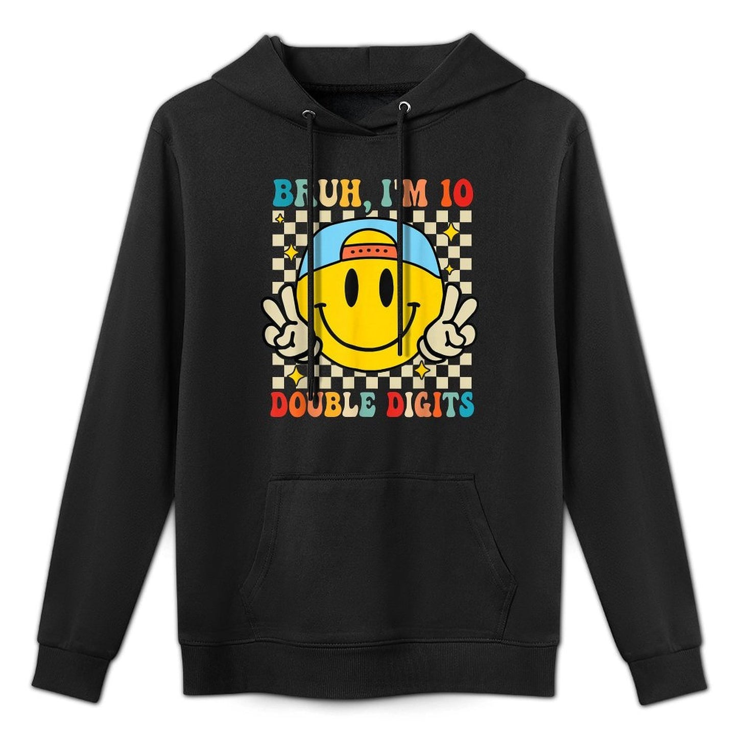 10 Years Old Birthday Bruh Im Double Digits 10th Birthday All-Day Comfort Hoodie