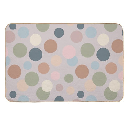 Retro Chic Polka Dots Neutral Colors Pattern  Odorless Bath Mat