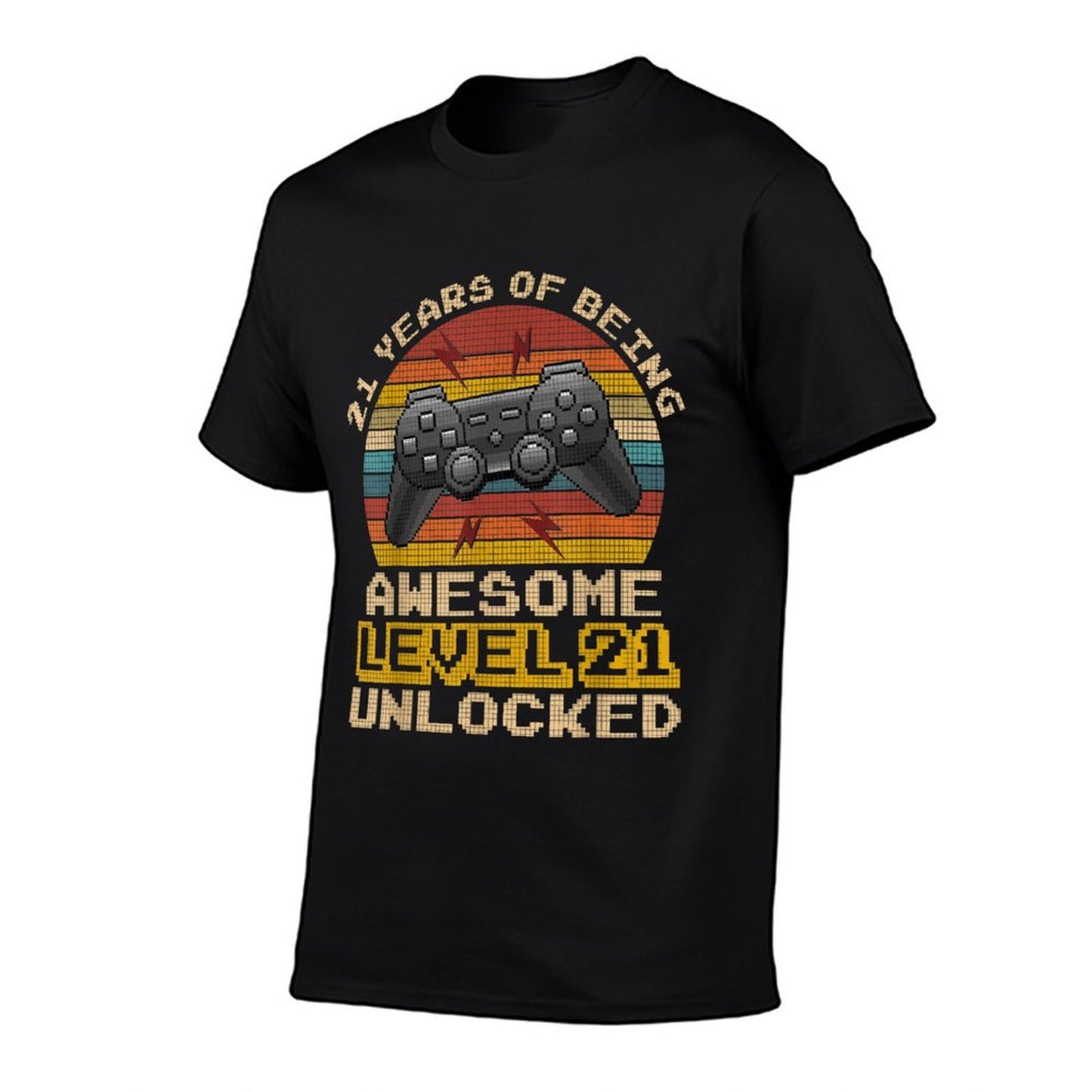 Level 21 Unlocked Funny Video Gamer 21st Birthday  Polyester Blend T-Shirt
