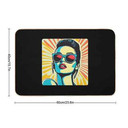 Retro Pop Art Extravaganza A Nostalgic Tribute  Versatile Bath Mat