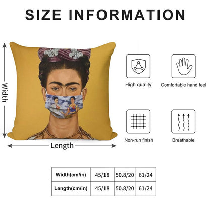 Frida Kahlo in 2020 Soft Skin-Friendly Throw Pillow